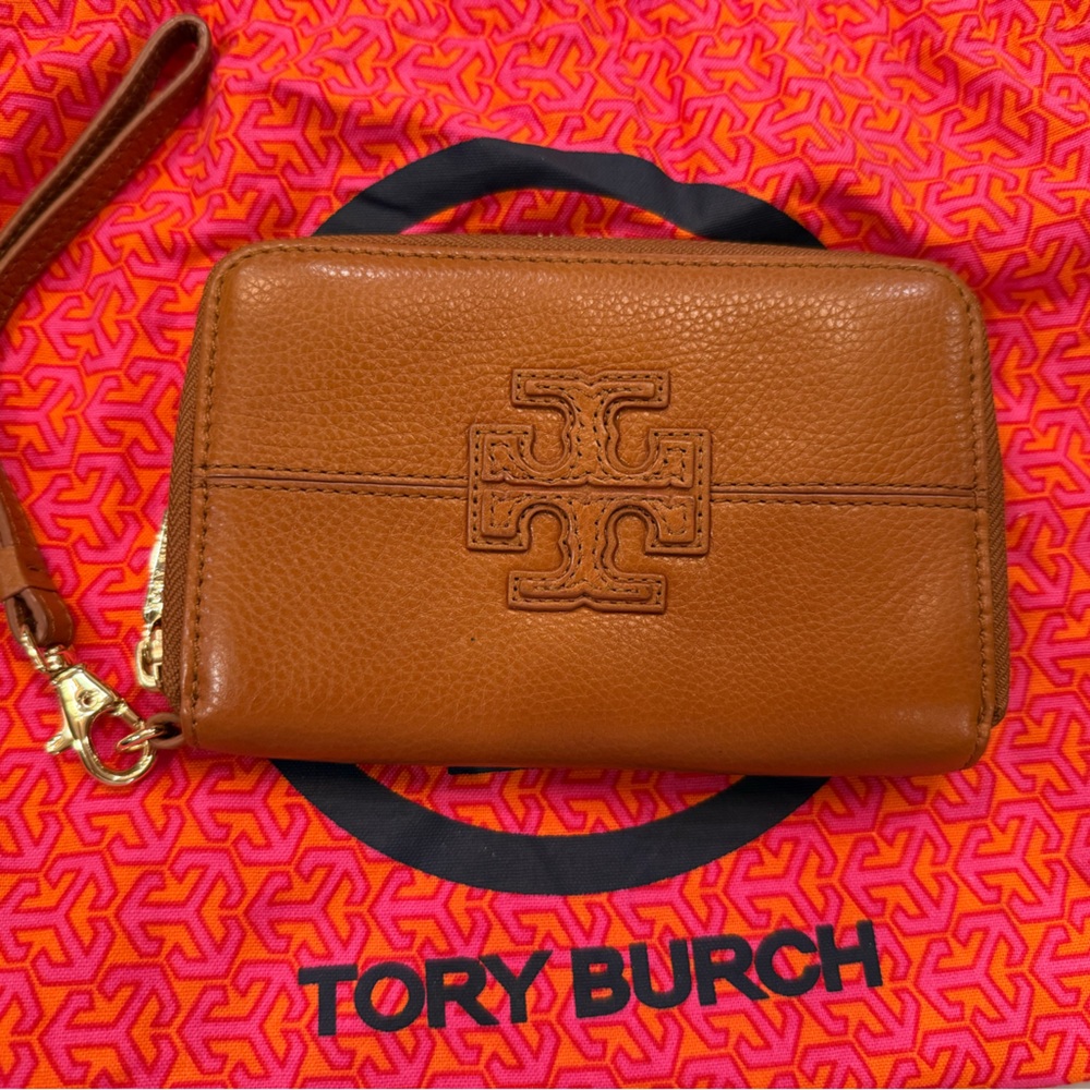 Tory Burch Brown Leather Wallet